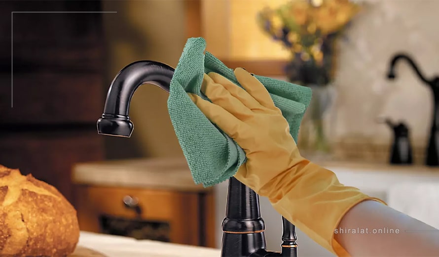 بهترین راهکارهای تمیز کردن لک های جرم آب از شیرآلات استیل