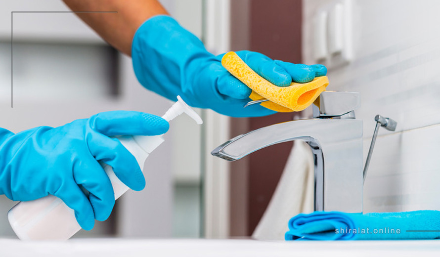 روش تمیز کردن لک های جرم آب از شیرآلات استیل