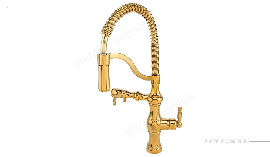 شیر آشپزخانه پایه بلند مدل فنری